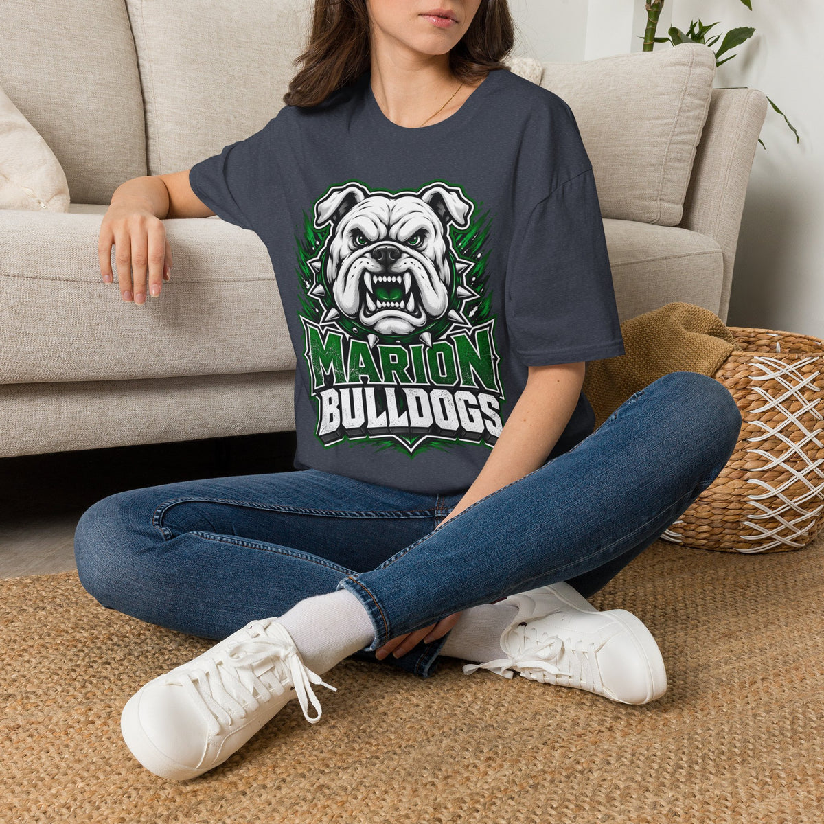 Bulldogs Mascot T-Shirt — Marion Bulldogs School Spirit Tee