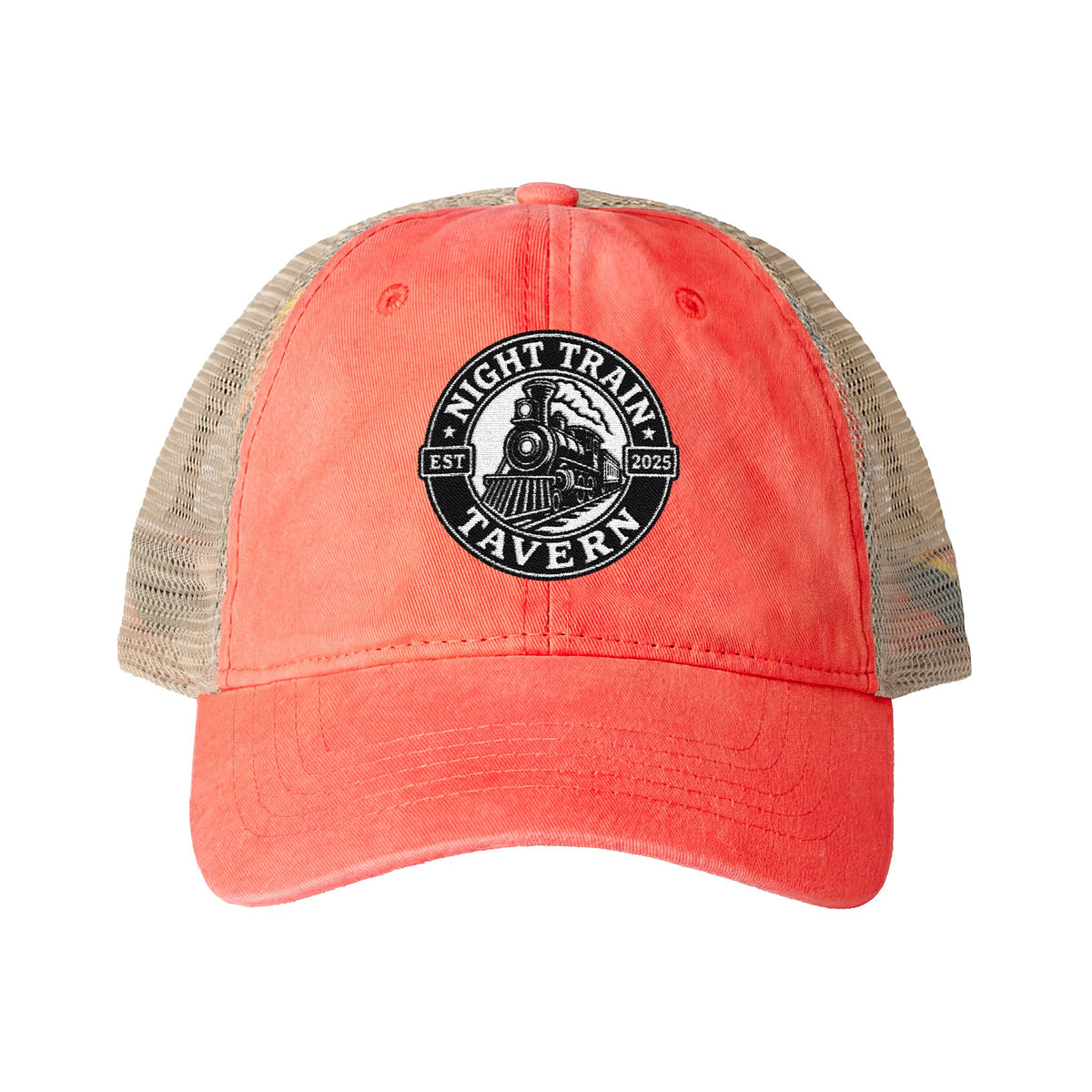 Night Train Tavern Women's Washed Mesh-Back Cap-Embroidery