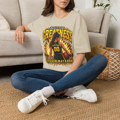 Custom Seguin Matador Girls Basketball Player Tee | Personalized Name & Jersey Number