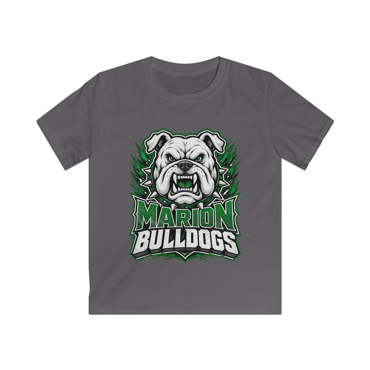 Marion Bulldogs Kids T‑Shirt — Custom Name & Number Youth Football Tee