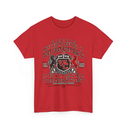 Churchill Chargers School Spirit T-Shirt — WC Logo & Mascot Tee