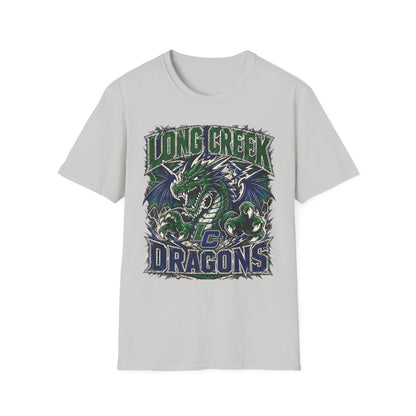 Long Creek Dragons T-Shirt — Vintage Green Dragon School Spirit Tee