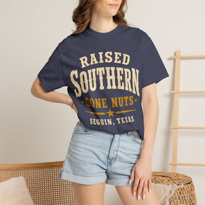 Raised Southern "Gone Nuts" T-Shirt — Seguin, Texas Retro Country Tee