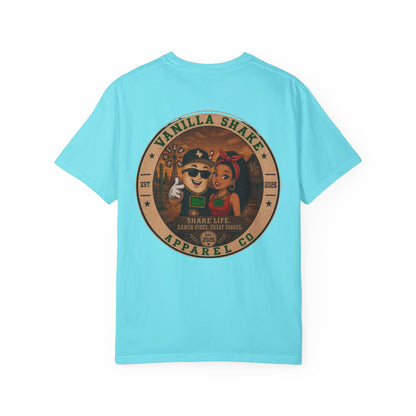 Mr. & Mrs. Shake Logo 2 - Unisex Garment-Dyed T-shirt