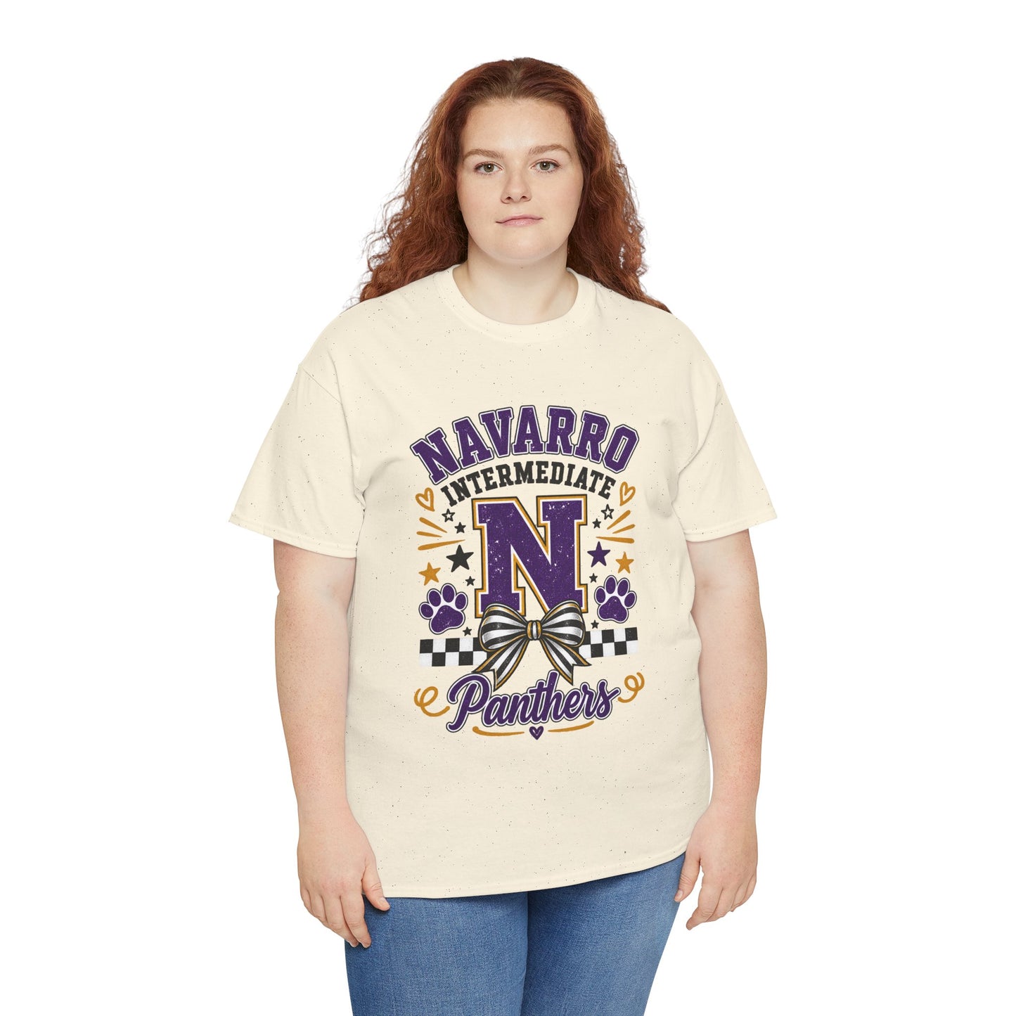 Navarro Intermediate Panthers T-Shirt — School Spirit Tee with 'N' Logo & Paw Prints