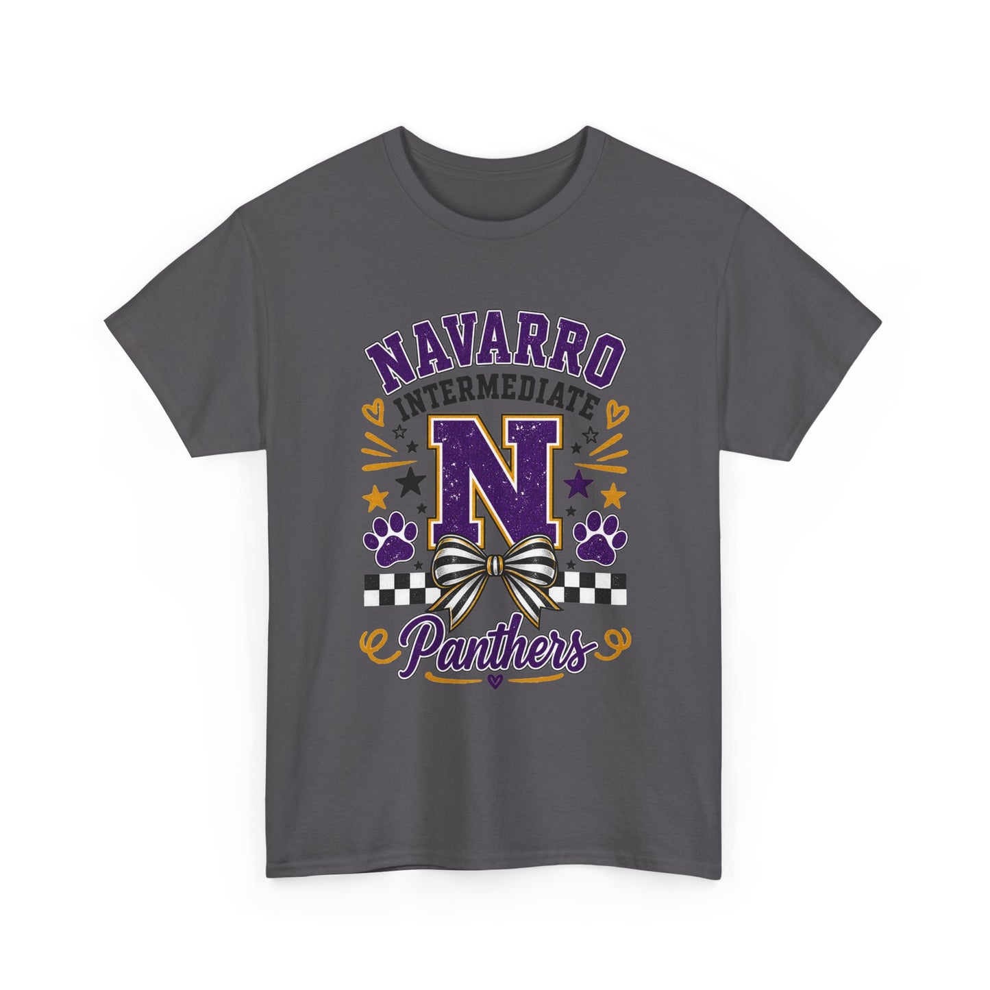 Navarro Intermediate Panthers T-Shirt — School Spirit Tee with 'N' Logo & Paw Prints