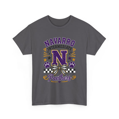 Navarro Intermediate Panthers T-Shirt — School Spirit Tee with 'N' Logo & Paw Prints