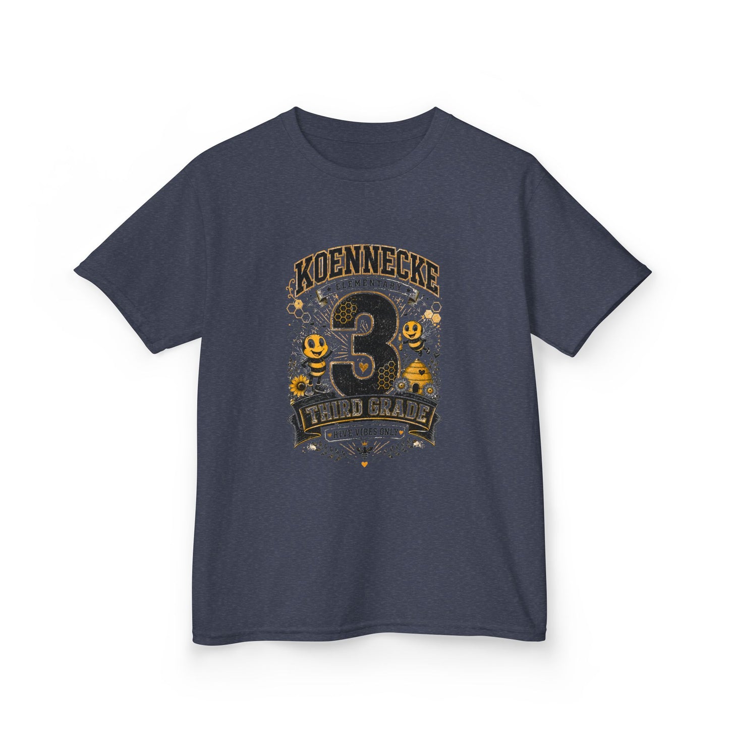 Third Grade Kids T‑Shirt — Personalized 'Koennecke 3' Back to School Tee