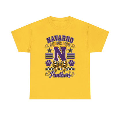 Navarro Junior High Panthers T-Shirt – School Spirit Tee with Purple & Gold Mascot Design