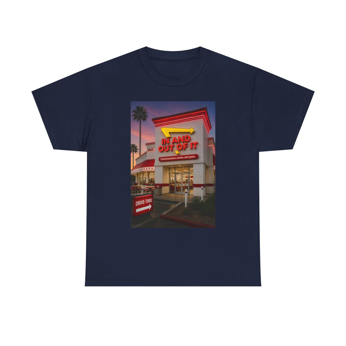 Retro Diner Photo T‑Shirt – 'A Hand Out Of It' Vintage Neon Tee