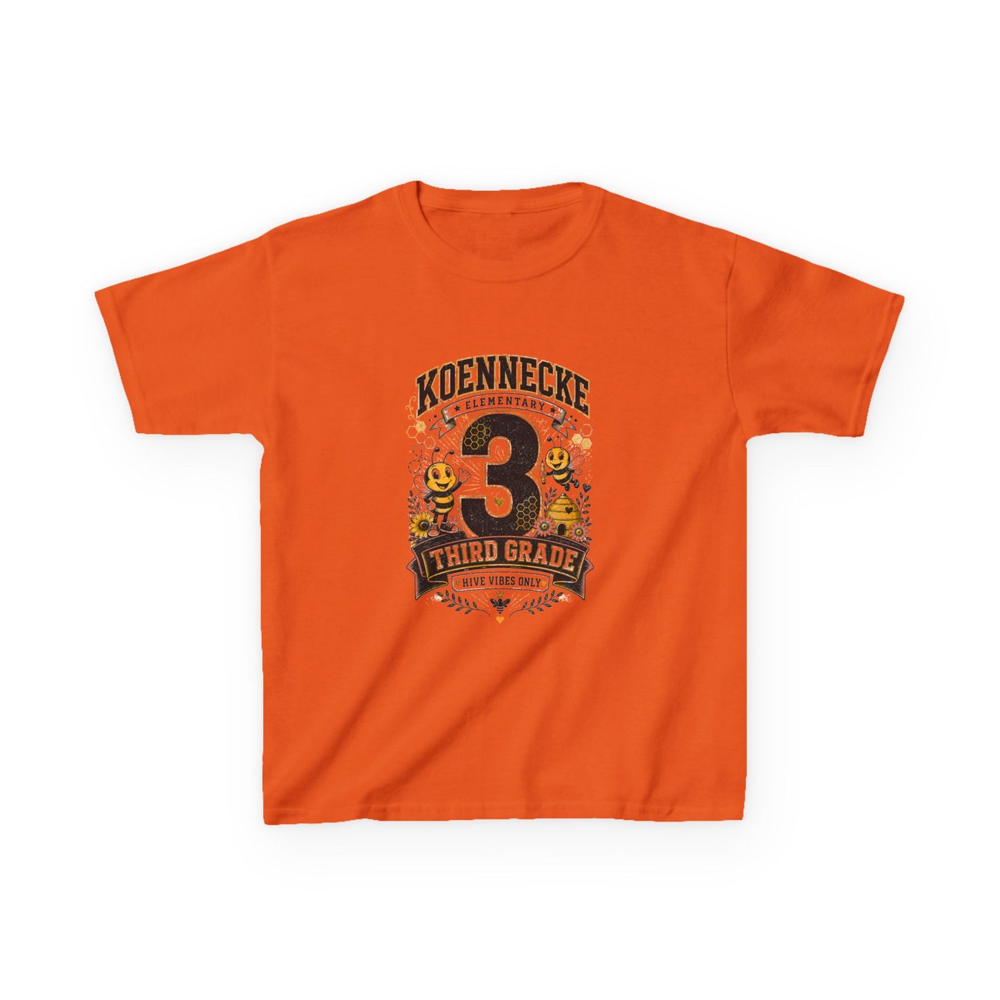 Third Grade Kids T‑Shirt — Personalized 'Koennecke 3' Back to School Tee