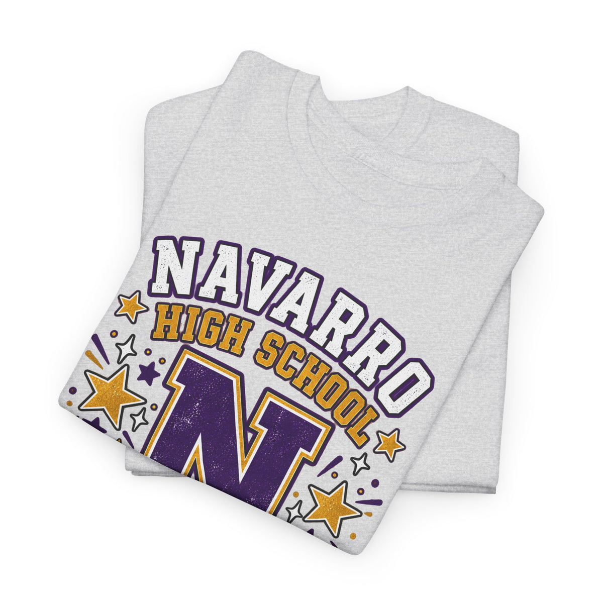 Navarro Panthers High School Tee — 'N' Leopard Ribbon Paw Print Design