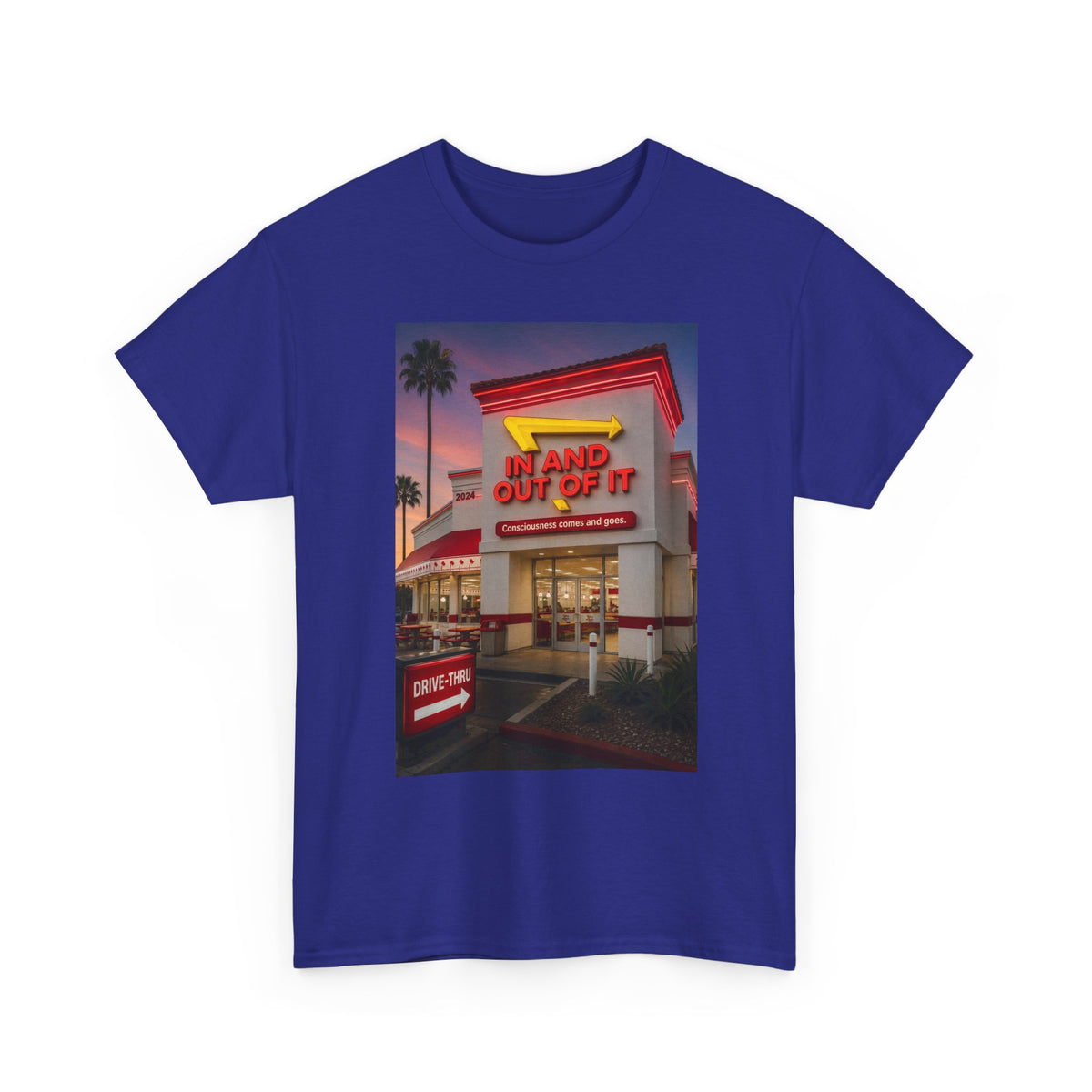 Retro Diner Photo T‑Shirt – 'A Hand Out Of It' Vintage Neon Tee