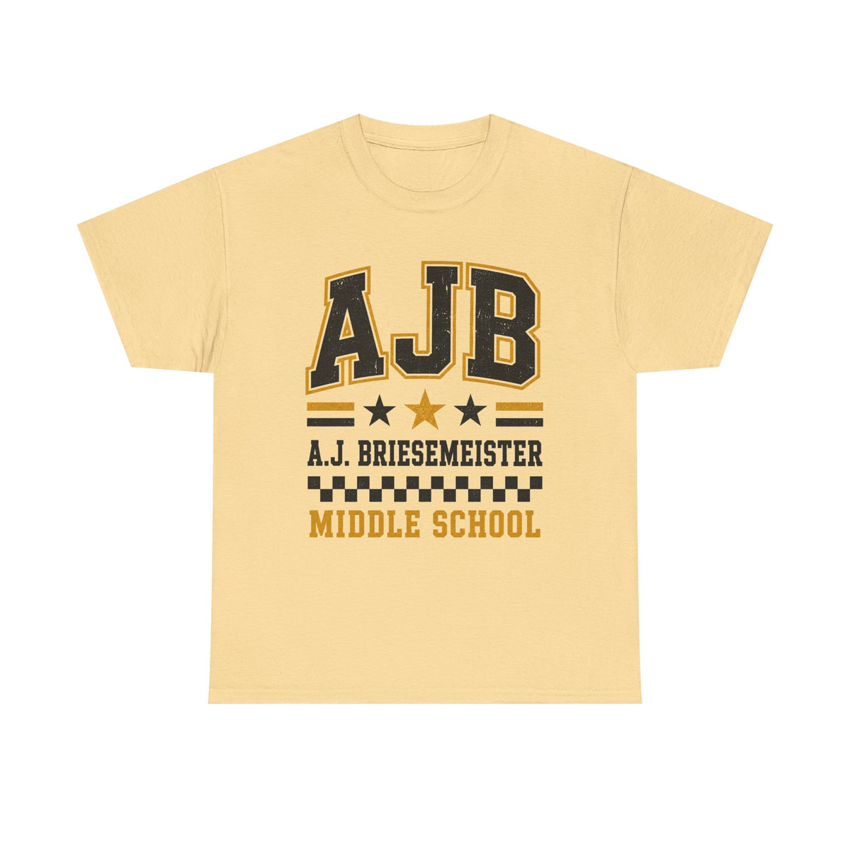 Middle School Custom Name Tee — AJB Briesemeister School Spirit Shirt