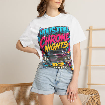 Houston Chrome Nights T-Shirt — Texas Night Ride Classic Car Tee