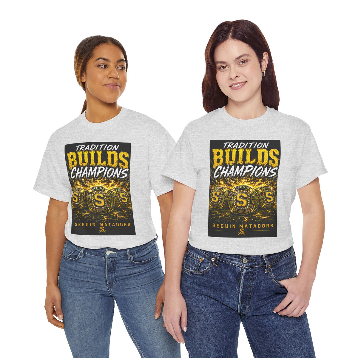 Tradition Builds Champions Tee — Seguin Matadors School Spirit T-Shirt