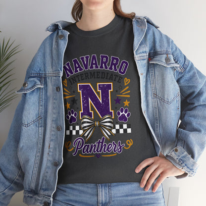 Navarro Intermediate Panthers T-Shirt — School Spirit Tee with 'N' Logo & Paw Prints