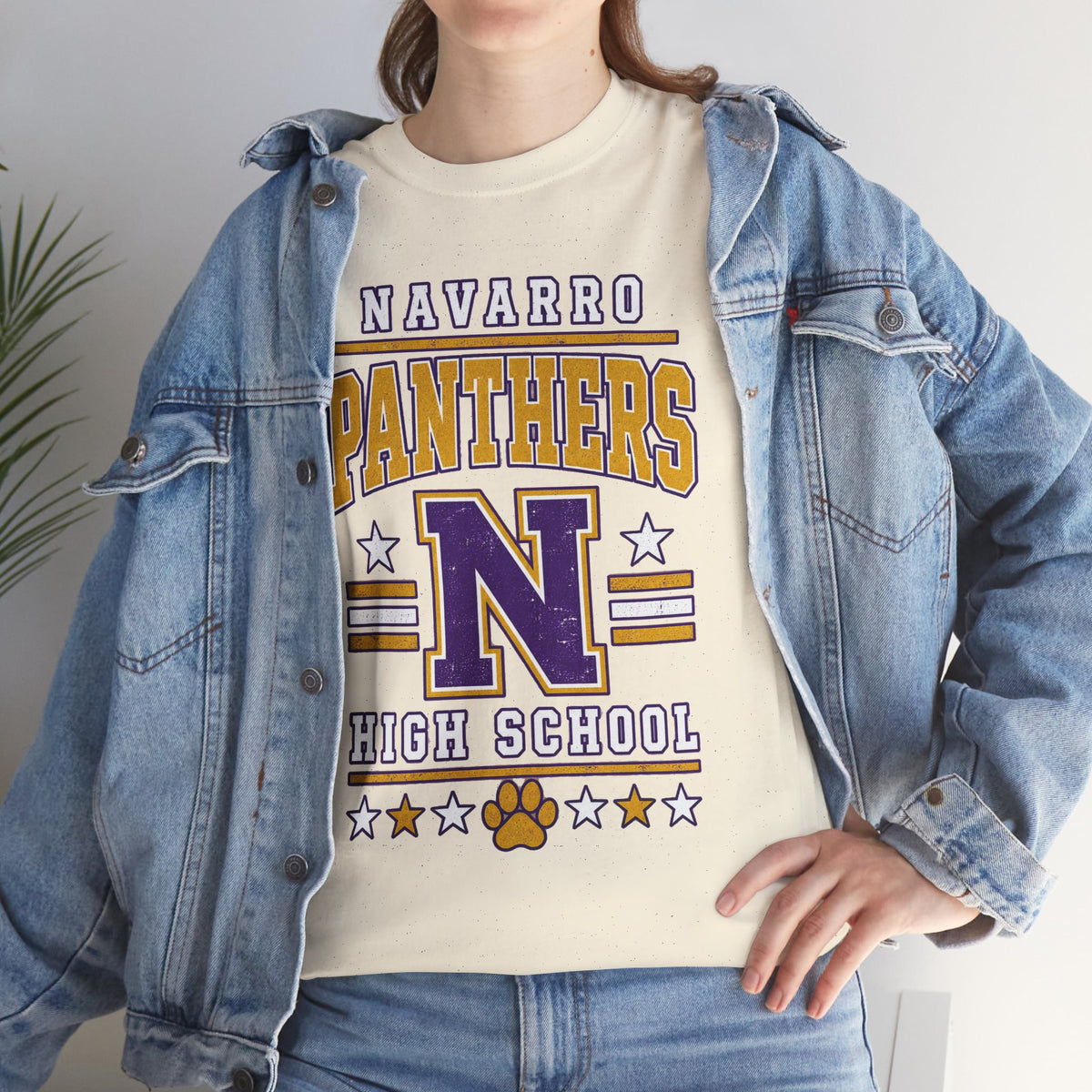 Navarro Panthers High School Tee — Retro Letterman N Design