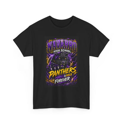 Navarro High Panthers T‑Shirt — Purple & Gold "Panthers Forever" School Spirit Tee