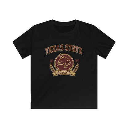 Texas State Bobcats Kids T-Shirt — Retro 1899 College Mascot Tee