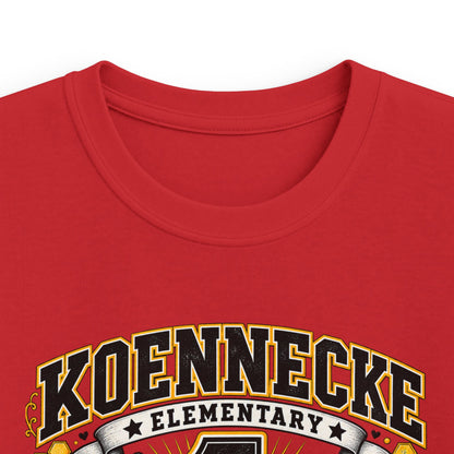 First Grade Kids Tee — 'Koennecke Elementary' Back-to-School Bee Design