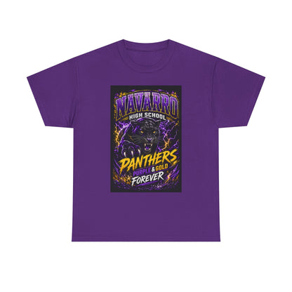 Navarro High Panthers T‑Shirt — Purple & Gold "Panthers Forever" School Spirit Tee