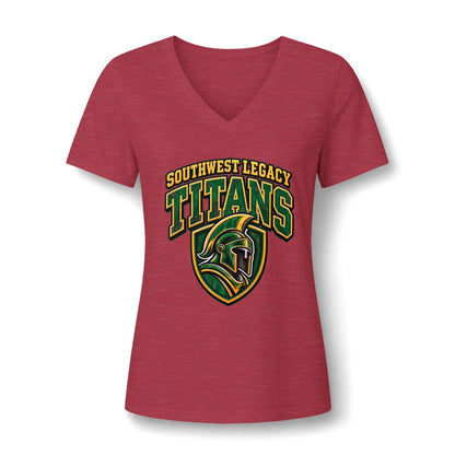 Titans Women's V-Neck Tee — Southwest Legacy San Antonio School Spirit Shirt