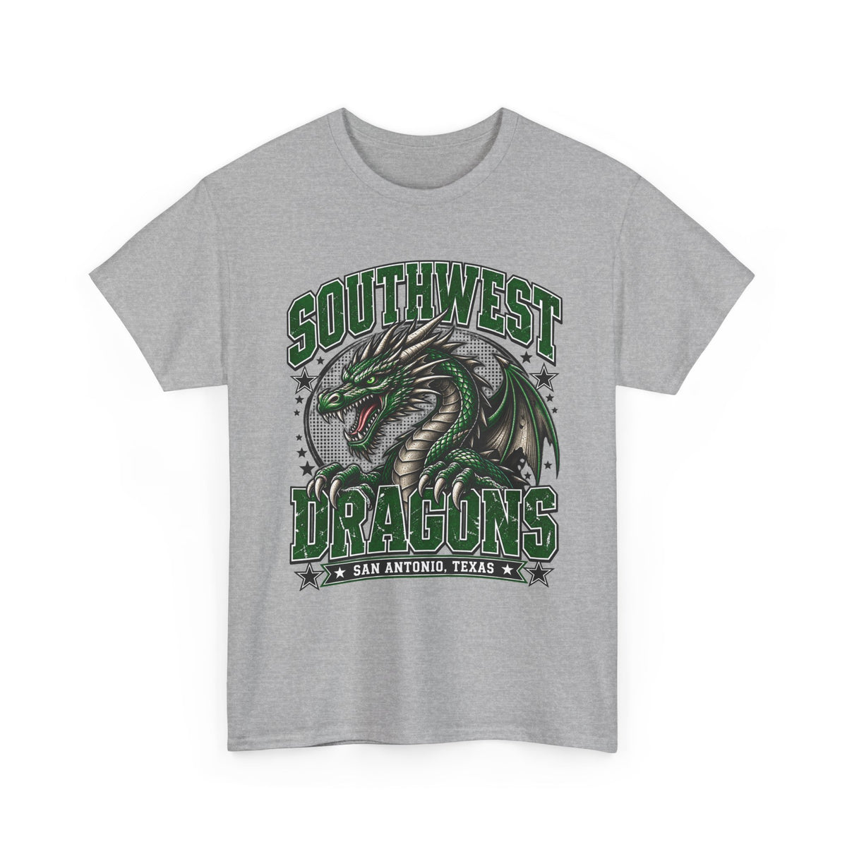 Southwest Dragons T-Shirt — San Antonio Texas Green Dragon Graphic Tee