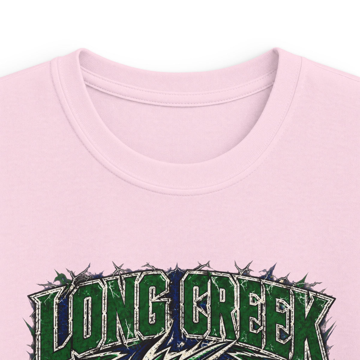 Long Creek Dragons Kids Tee — Green Fierce Dragon School Spirit Shirt