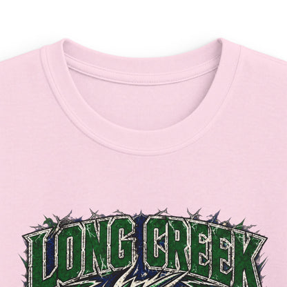 Long Creek Dragons Kids Tee — Green Fierce Dragon School Spirit Shirt