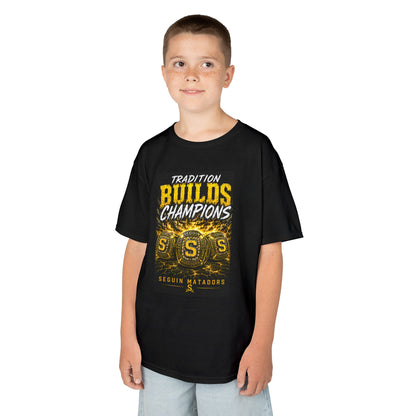 Kids Tee - "Tradition Builds Champions" Sequin Matadors Youth Shirt