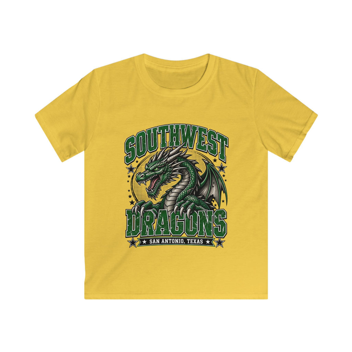 Southwest Dragons Kids Tee — San Antonio Green Dragon Youth T-Shirt