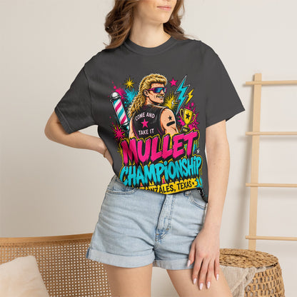 Mullet Championship T-Shirt — "Business in the Front, Party in the Back" Retro Graphic Tee