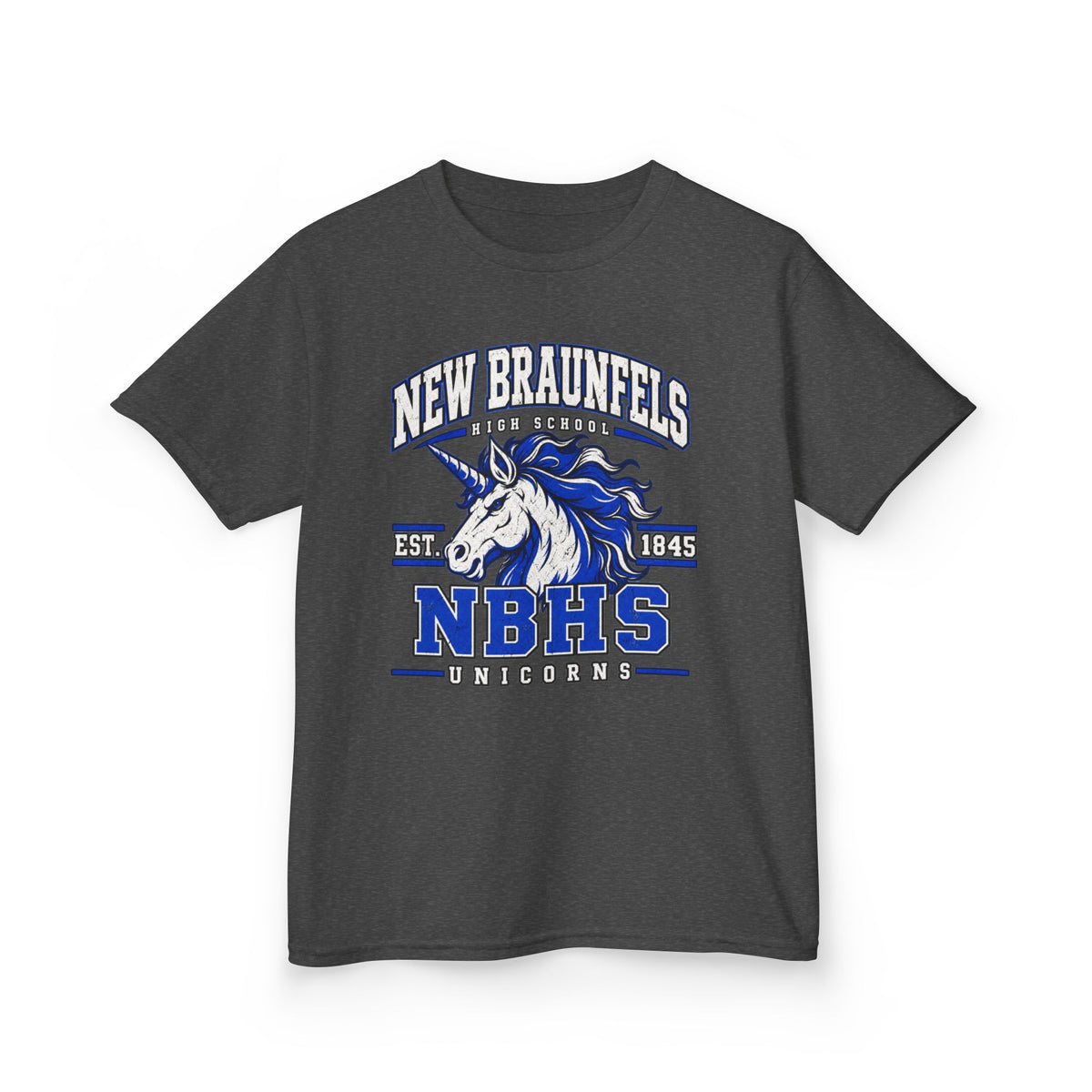 New Braunfels NBHS Unicorn Kids T‑Shirt — School Spirit Tee