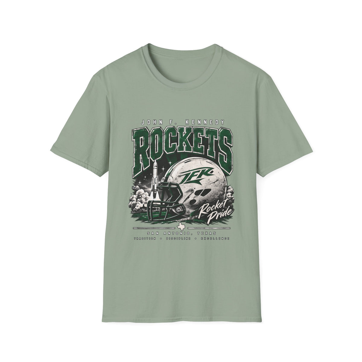 Rockets Vintage Graphic T-Shirt — John F. Kennedy Space Team Tee