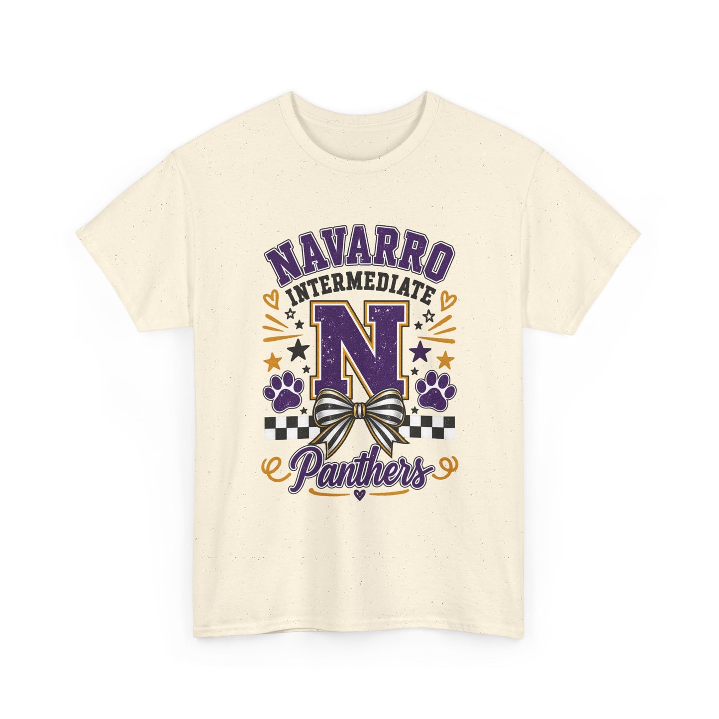 Navarro Intermediate Panthers T-Shirt — School Spirit Tee with 'N' Logo & Paw Prints