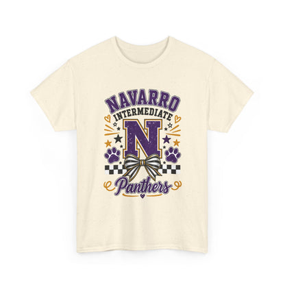 Navarro Intermediate Panthers T-Shirt — School Spirit Tee with 'N' Logo & Paw Prints