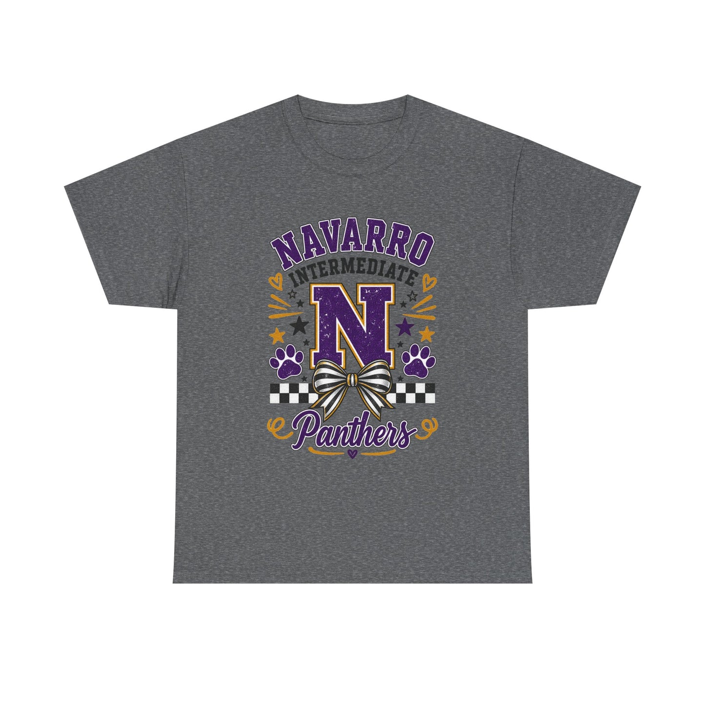 Navarro Intermediate Panthers T-Shirt — School Spirit Tee with 'N' Logo & Paw Prints