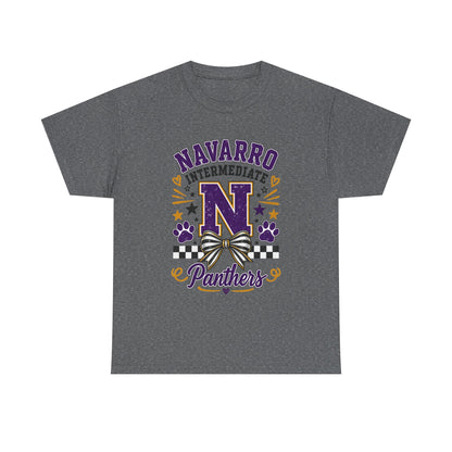 Navarro Intermediate Panthers T-Shirt — School Spirit Tee with 'N' Logo & Paw Prints