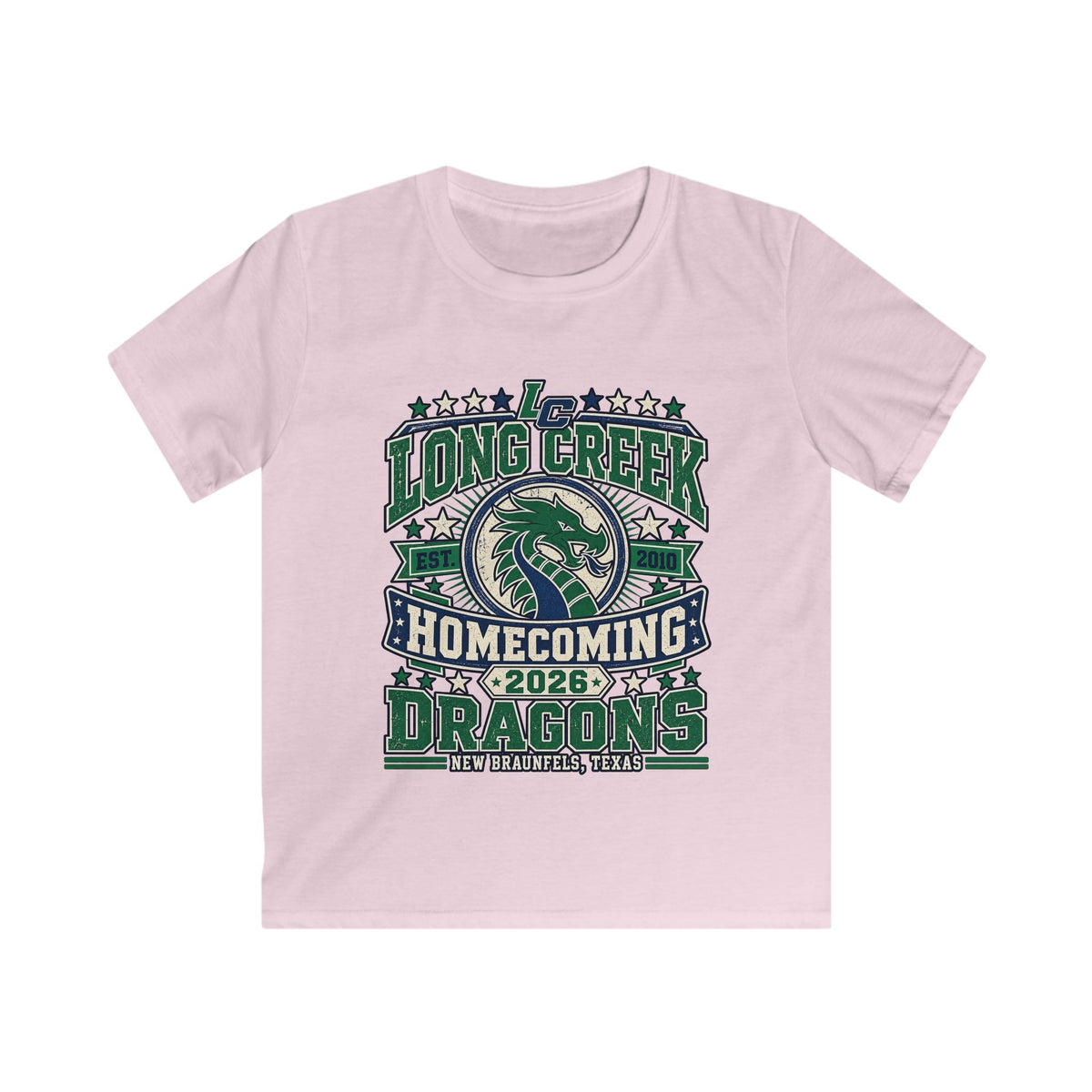 Homecoming Dragons Kids Tee — Long Creek 2026 School Spirit Shirt