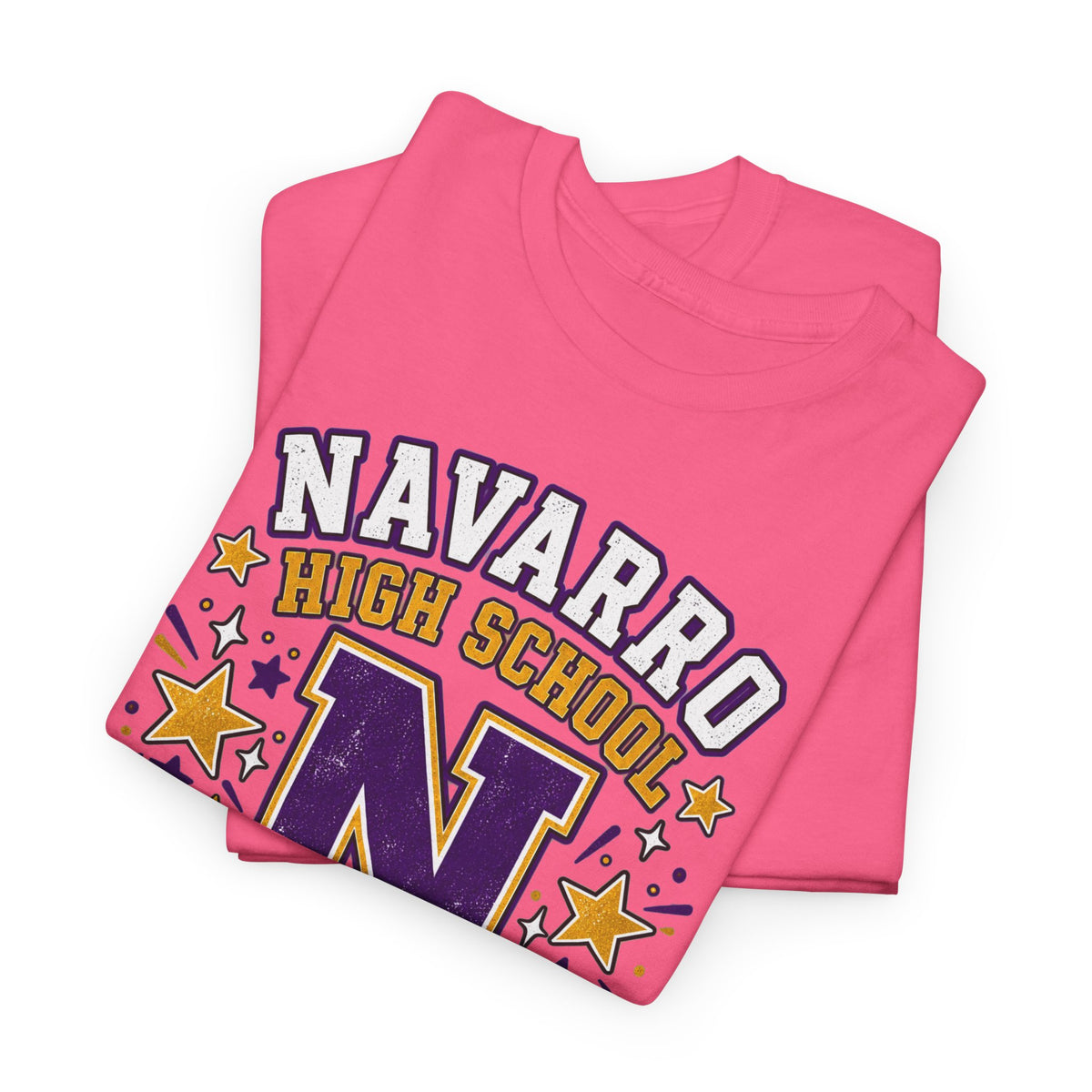 Navarro Panthers High School Tee — 'N' Leopard Ribbon Paw Print Design