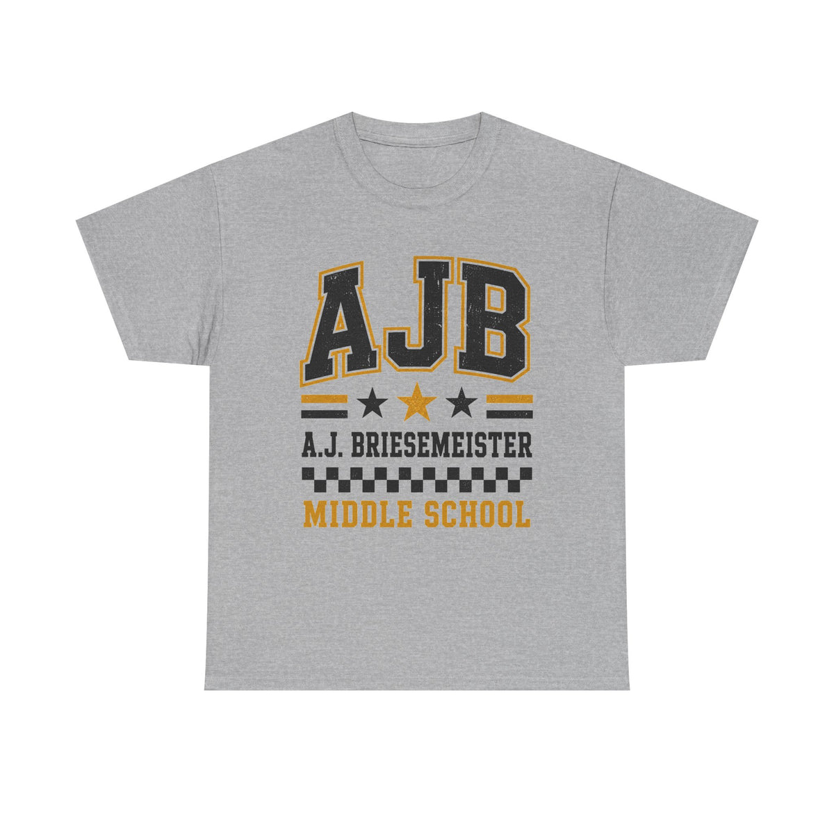 Middle School Custom Name Tee — AJB Briesemeister School Spirit Shirt