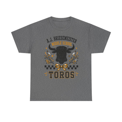 Toros Middle School Tee — A.J. Briesemeister School Spirit T-Shirt