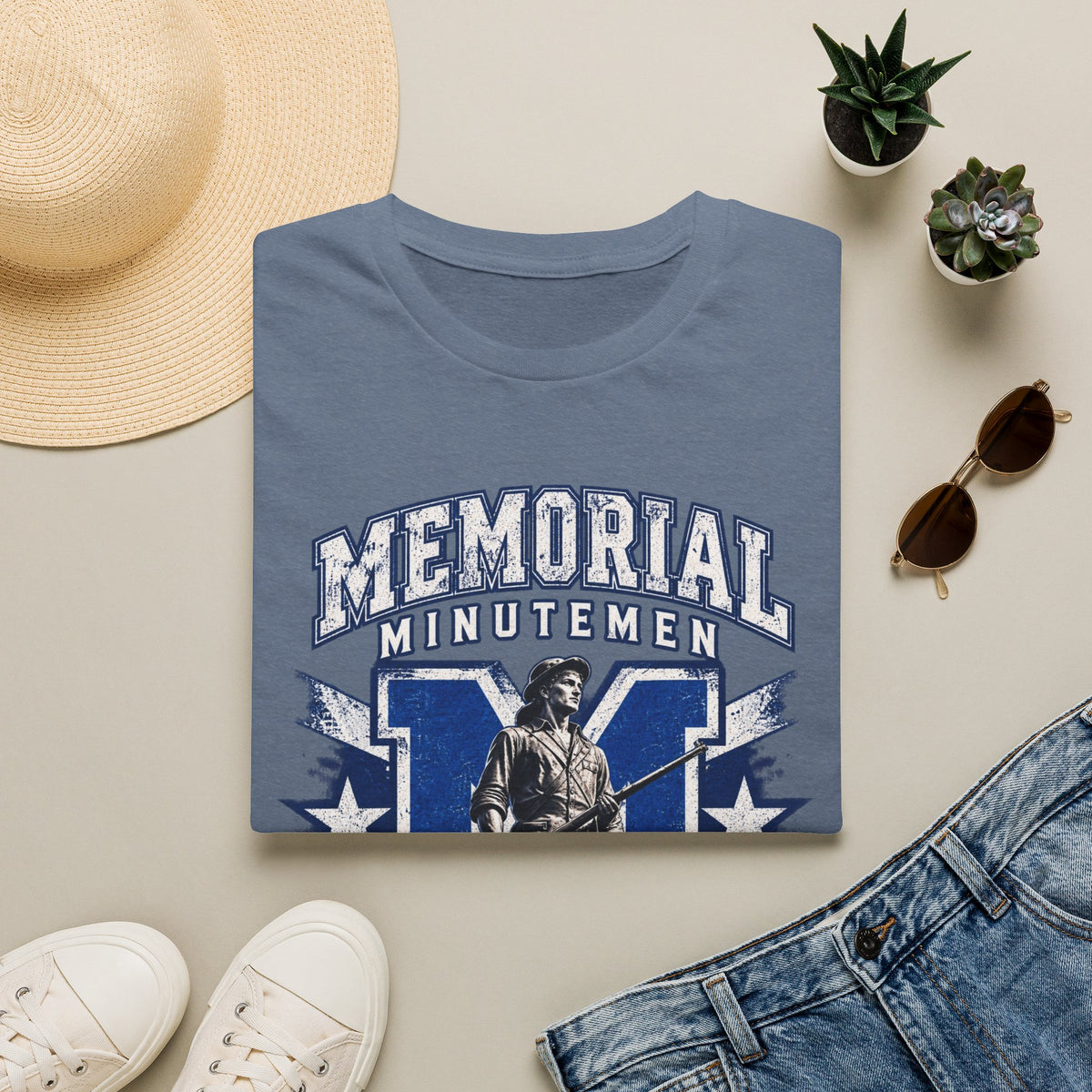 Memorial Minutemen Graphic T-Shirt — Vintage Patriot Military Tribute Tee
