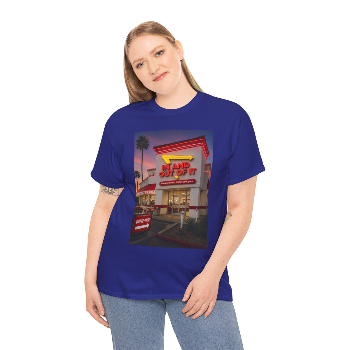 Retro Diner Photo T‑Shirt – 'A Hand Out Of It' Vintage Neon Tee