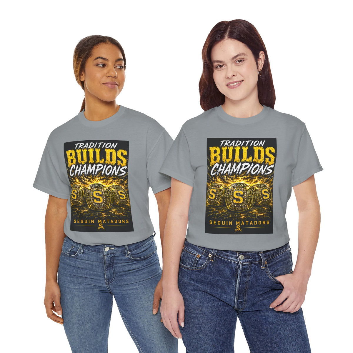 Tradition Builds Champions Tee — Seguin Matadors School Spirit T-Shirt