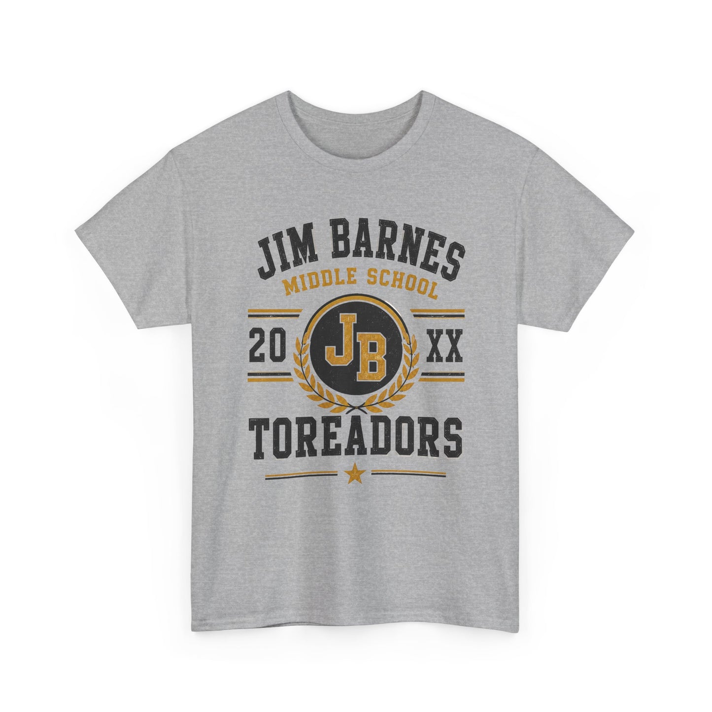 Jim Barnes Middle School Toreadors T-Shirt — School Spirit Tee with JB Crest