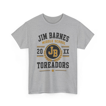 Jim Barnes Middle School Toreadors T-Shirt — School Spirit Tee with JB Crest