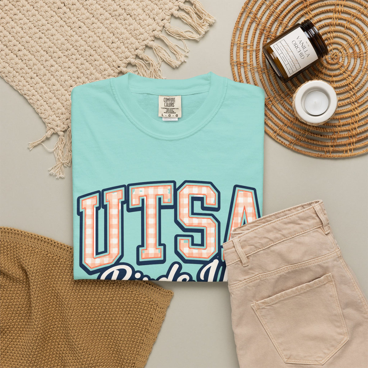 UTSA Birds Up T-Shirt — San Antonio Orange Garment-Dyed Tee