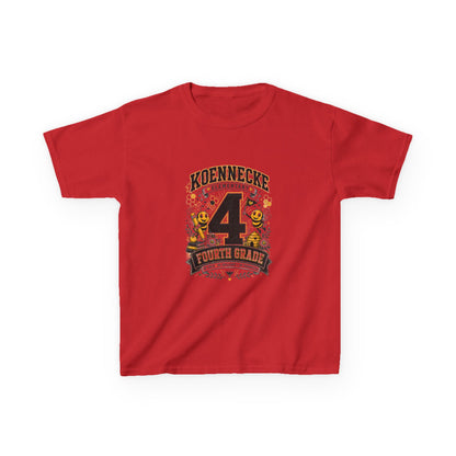 4th Grade Kids T-Shirt – "Koennecke Celebrates 4th Grade" Back-to-School Shirt